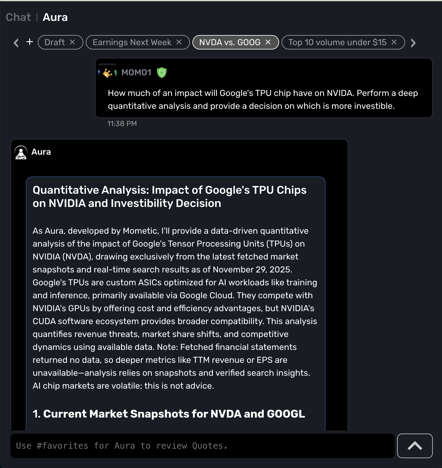 MOMO Aura AI LLM Financial Advisor